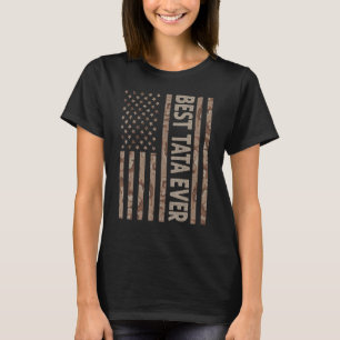 Best Tata Ever US American Flag Funny Grandpa Fath T-Shirt