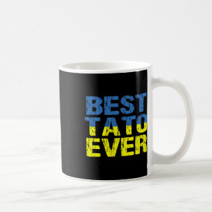 Best Tato Ever Dad Ukraine Flag Distressed Coffee Mug
