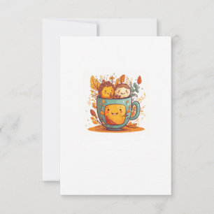 best tea,bestie, cute, tea themed thank you card