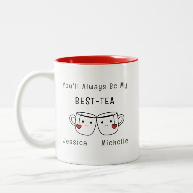 Best-Tea Personalised Friendship Two-Tone Coffee Mug (Left)