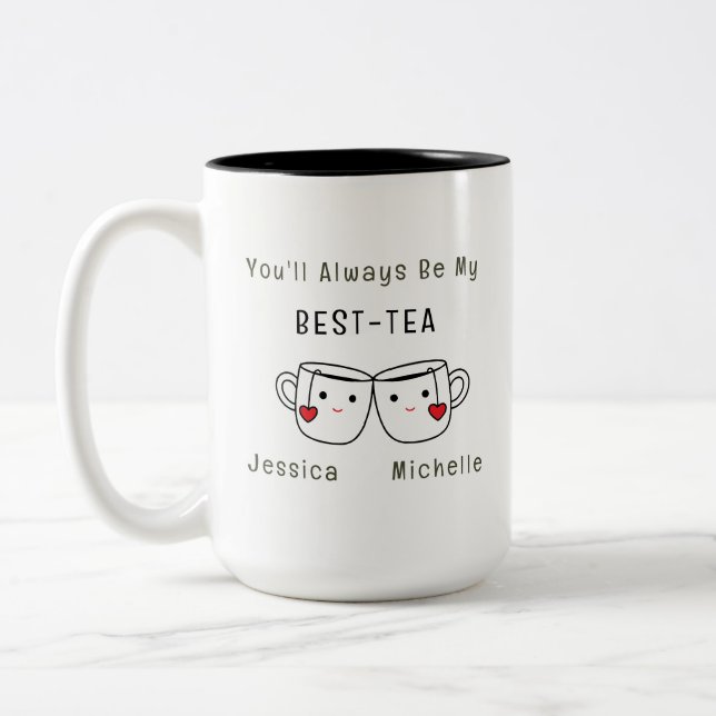Best-Tea Personalised Friendship Two-Tone Coffee Mug (Left)