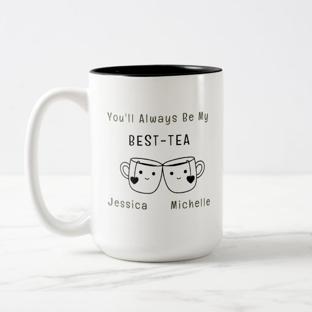 Best-Tea Personalised Friendship Two-Tone Coffee Mug (Left)