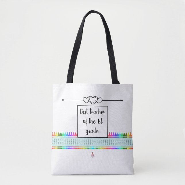 Best Teacher 1st grade tote bag (Front)