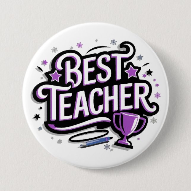 Best Teacher  7.5 Cm Round Badge (Front)