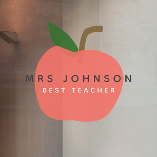 Best Teacher   Apple Cute Fun Modern Name Scandi