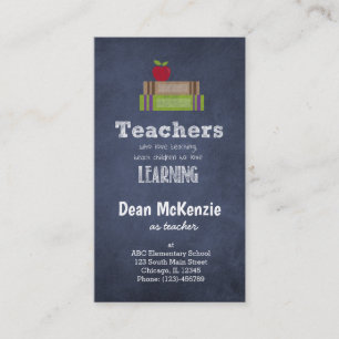 Best Teacher appreciation quote Business Card