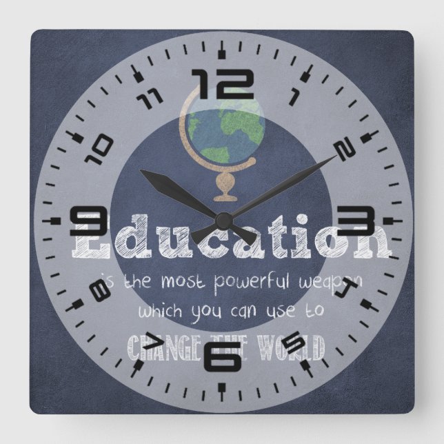 Best Teacher appreciation quote Square Wall Clock (Front)