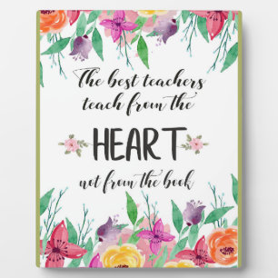 Best teacher Appreciation quote Thank you gift Plaque