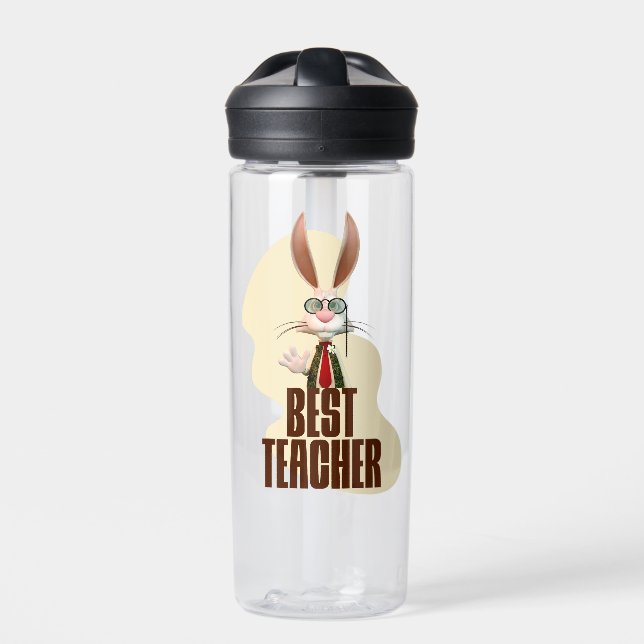 Best Teacher Bunny Rabbit Classroom Humour Water Bottle (Front)