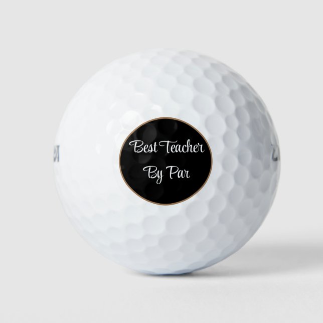 Best Teacher By Par custom name Golf Balls (Front)