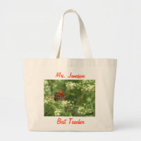 Best Teacher Canvas Bag, Appreciation, Butterfly