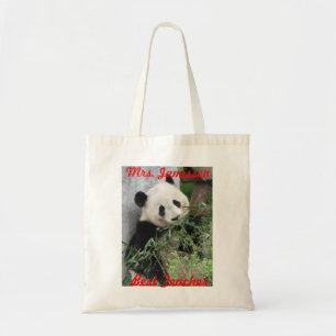 Best Teacher Canvas Bag, Panda, Thank You Budget Tote Bag
