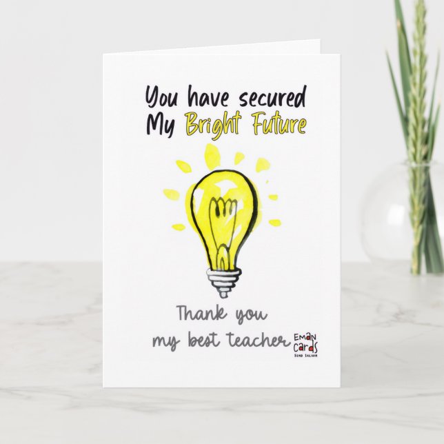 Best Teacher Card (Front)