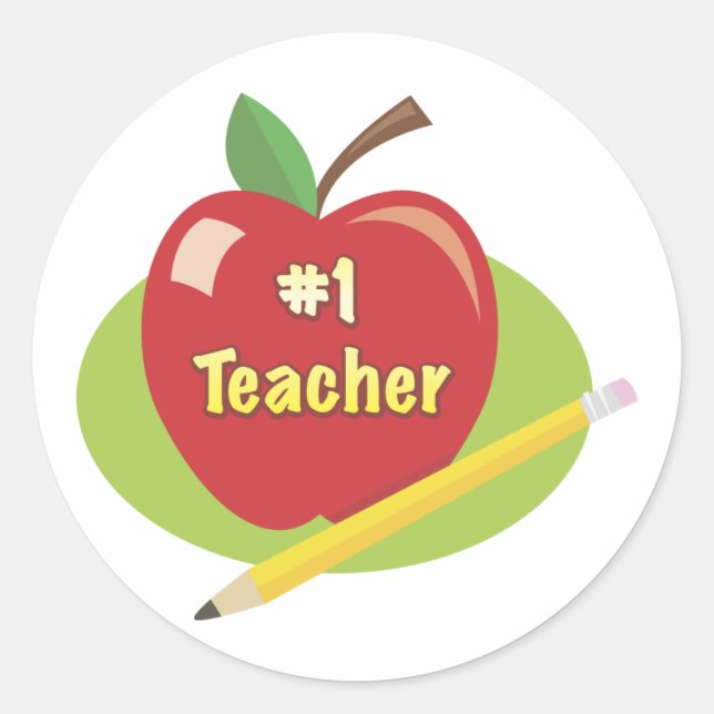 Best Teacher Classic Round Sticker (Front)