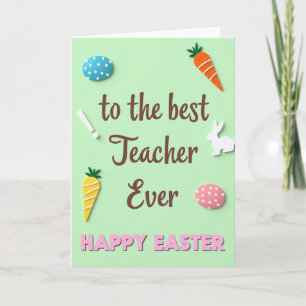 Best Teacher Easter Card