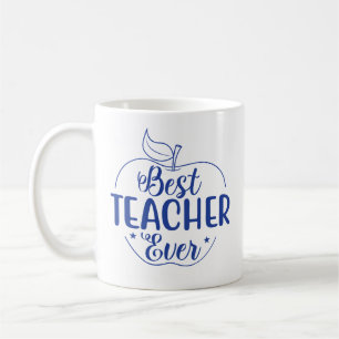 Best Teacher Ever Apple Personalised Coffee Mug