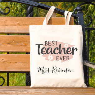 Best Teacher Ever Appreciation Gift Aesthetic Tote Bag