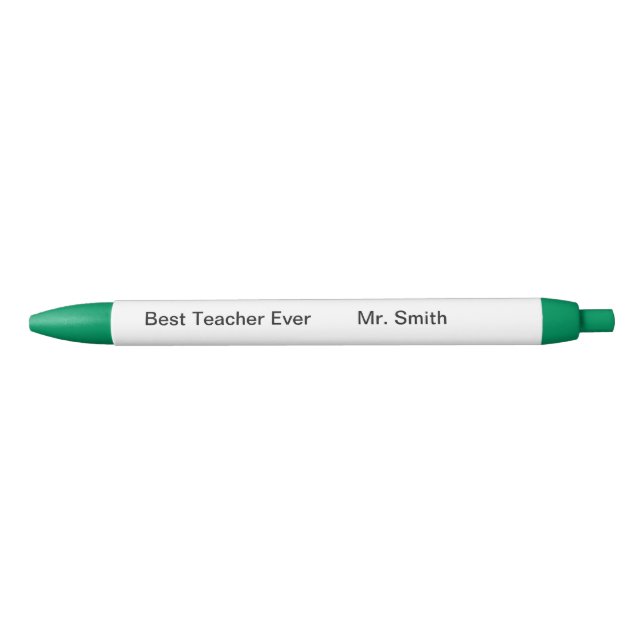 Best Teacher Ever Black Ink Pen (Front)