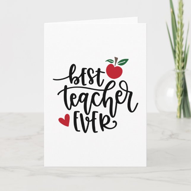 Best teacher ever card (Front)
