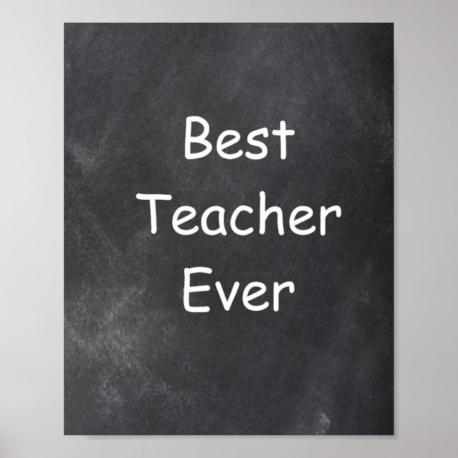 Best Teacher Ever Chalkboard Class Decoration (Front)