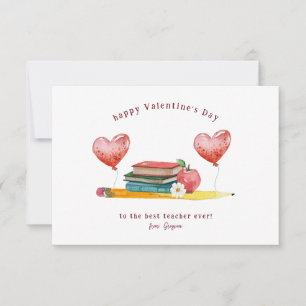Best Teacher Ever Classroom Valentine Card