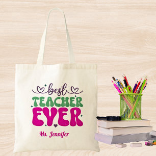 Best Teacher Ever Cute PTA Gift  Tote Bag