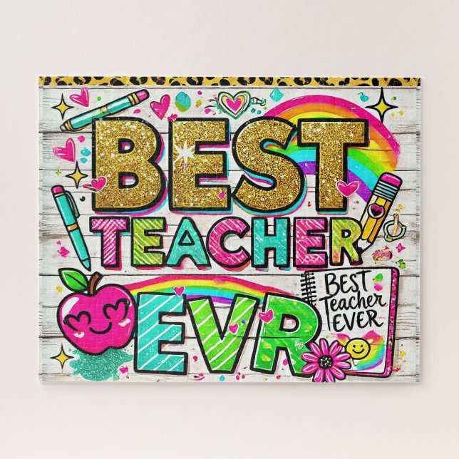 Best Teacher Ever Jigsaw Puzzle (Horizontal)