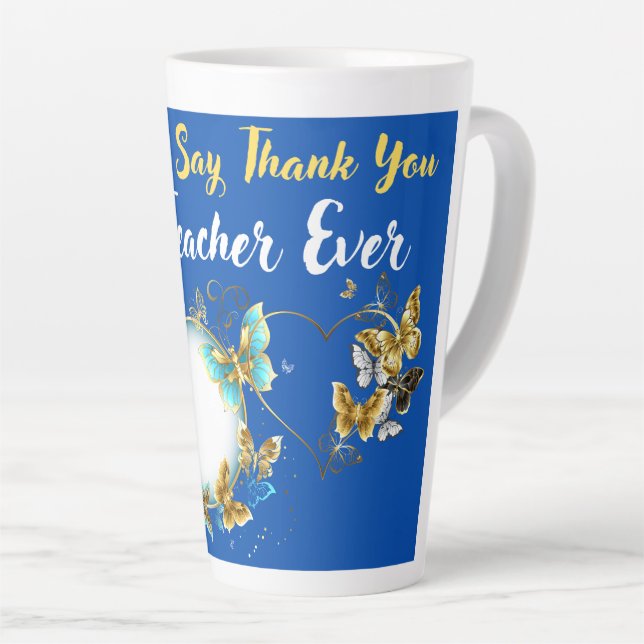 Best Teacher Ever Latte Mug (Right Angle)