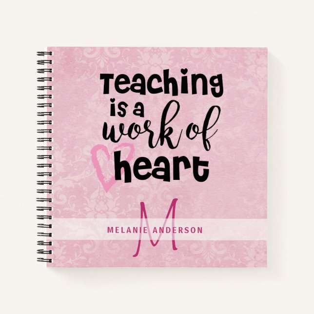 BEST TEACHER EVER Monogram Journal Thank You (Front)