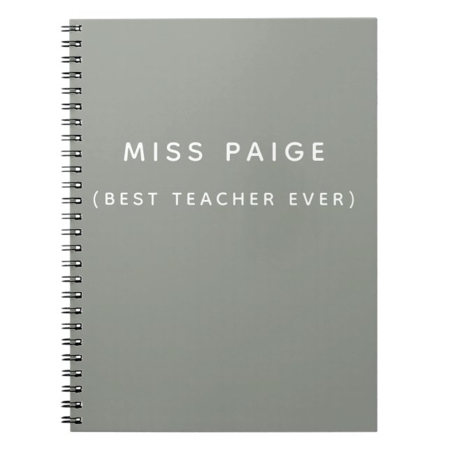 (BEST TEACHER EVER) NOTEBOOK (Front)