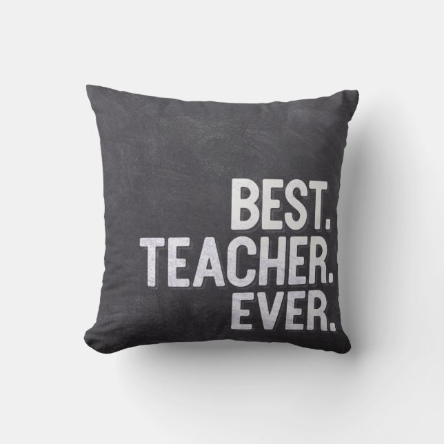 Best Teacher Ever - Period Chalkboard Cushion (Front)