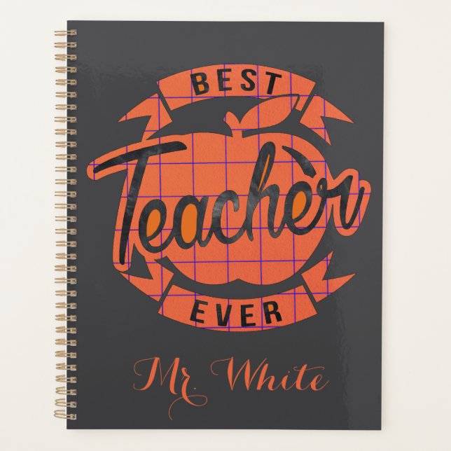 Best teacher ever personalised planner (Front)