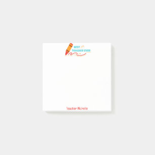 BEST TEACHER EVER PERSONALIZED POST-IT NOTES