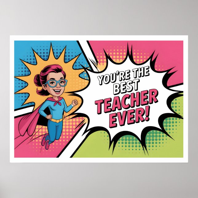 Best Teacher Ever Poster (Front)