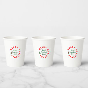 Best Teacher Ever Present - Teacher Appreciation Paper Cups
