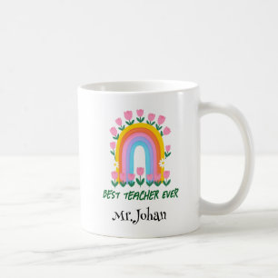 Best Teacher Ever Rainbow Mug