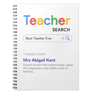 Best Teacher Ever Search Engine Result Notebook