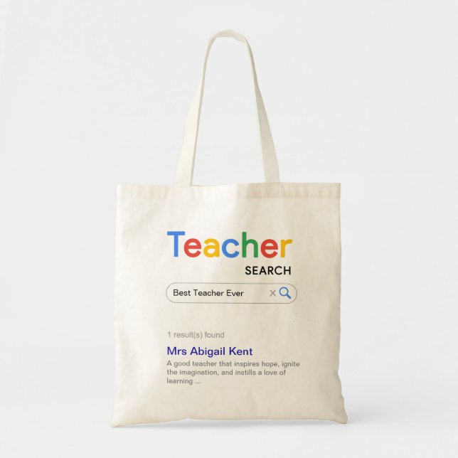 Best Teacher Ever Tote Bags Search Engine Result (Front)