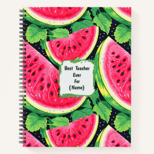 Best Teacher Ever Watermelon  – Personalized Gift Notebook