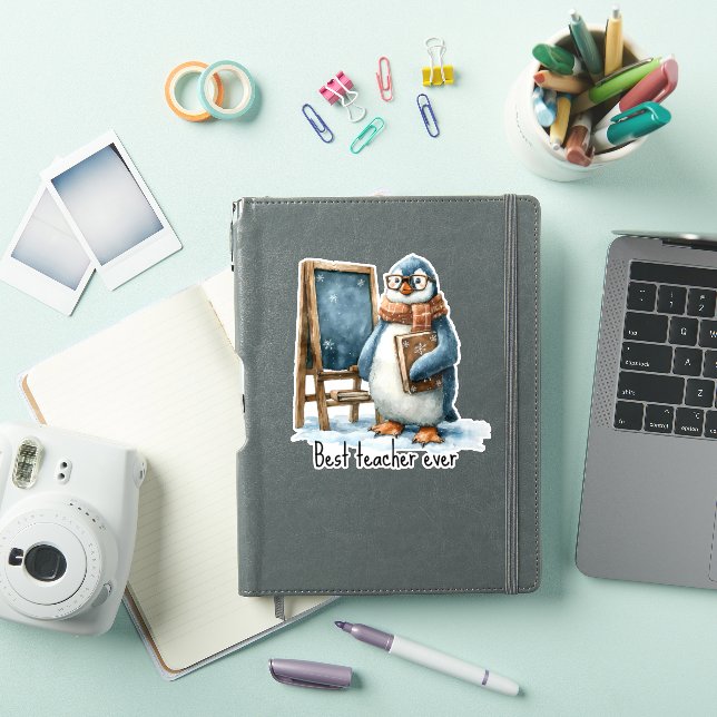 Best Teacher Ever Winter Penguin Design (iPad Cover)