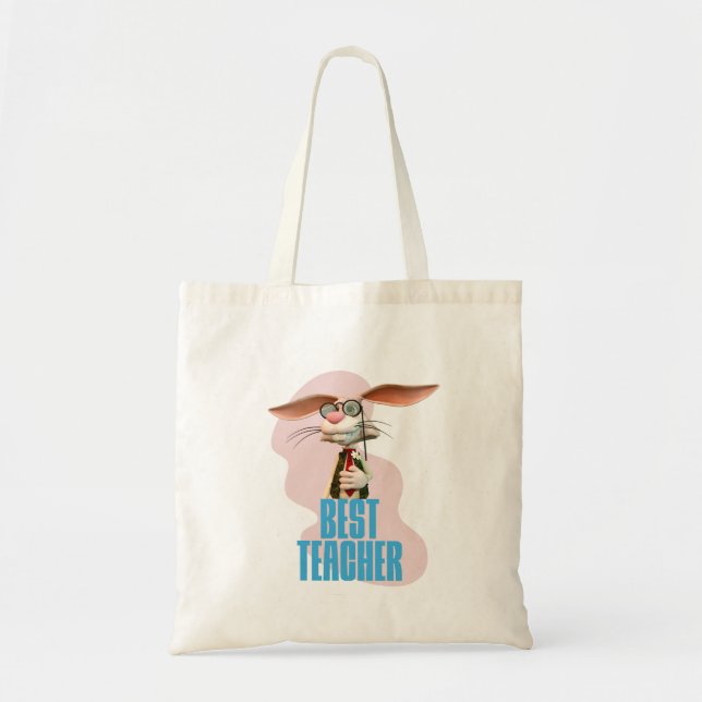 Best Teacher Funny Rabbit Classroom Humour Tote Bag (Front)