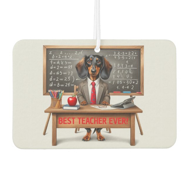 BEST TEACHER GIFT  CAR AIR FRESHENER (Front)