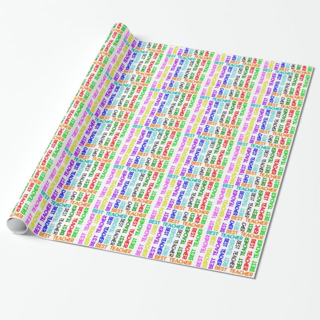 Best Teacher Gift Wrapping Paper (Unrolled)