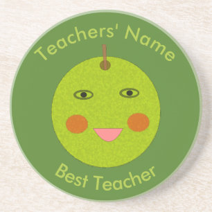 Best Teacher Happy Apple Coasters