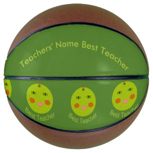 Best Teacher Happy Apple Custom Basketballs