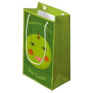 Best Teacher Happy Apple Custom Gift Bag