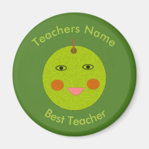 Best Teacher Happy Apple Custom Magnet