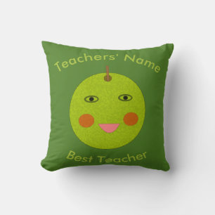 Best Teacher Happy Apple Custom Pillow