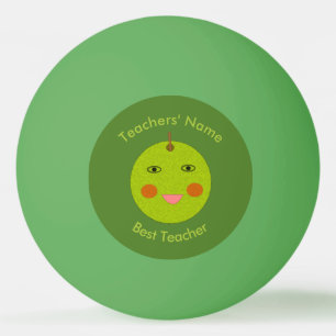 Best teacher Happy Apple Custom Ping Pong Ball