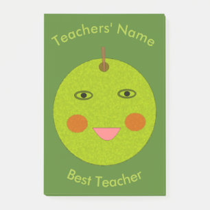 Best Teacher Happy Apple Custom Post it note